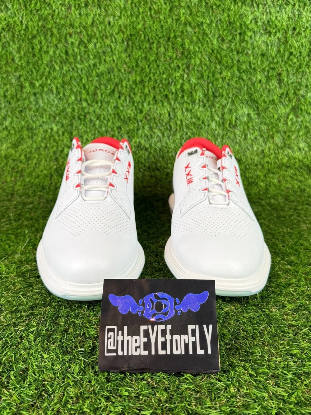 NEW Nike Air Jordan ADG 5 White Fire Red Spikeless Golf Shoes FQ6642-101